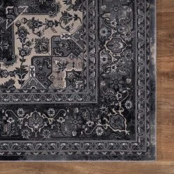 Angora Anthracite 8 ft. x 10 ft. Medallion Area Rug by Home Decorators Collection -Zamma Home Decorators Shop anthracite home decorators collection area rugs 27337 44 1000