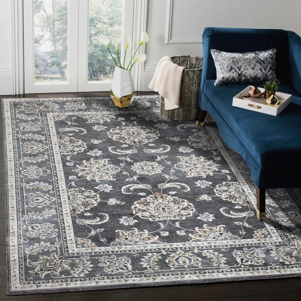 Carlisle Anthracite 5 ft. x 6 ft. 8 in. Area Rug by Home Decorators Collection 7 Carlisle Anthracite 5 ft. x 6 ft. 8 in. Area Rug by Home Decorators Collection - Image 7