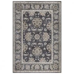 Carlisle Anthracite 5 ft. x 6 ft. 8 in. Area Rug by Home Decorators Collection