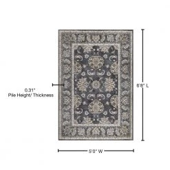 Carlisle Anthracite 5 ft. x 6 ft. 8 in. Area Rug by Home Decorators Collection 17 Carlisle Anthracite 5 ft. x 6 ft. 8 in. Area Rug by Home Decorators Collection -Zamma Home Decorators Shop anthracite home decorators collection area rugs 39045 76 1000