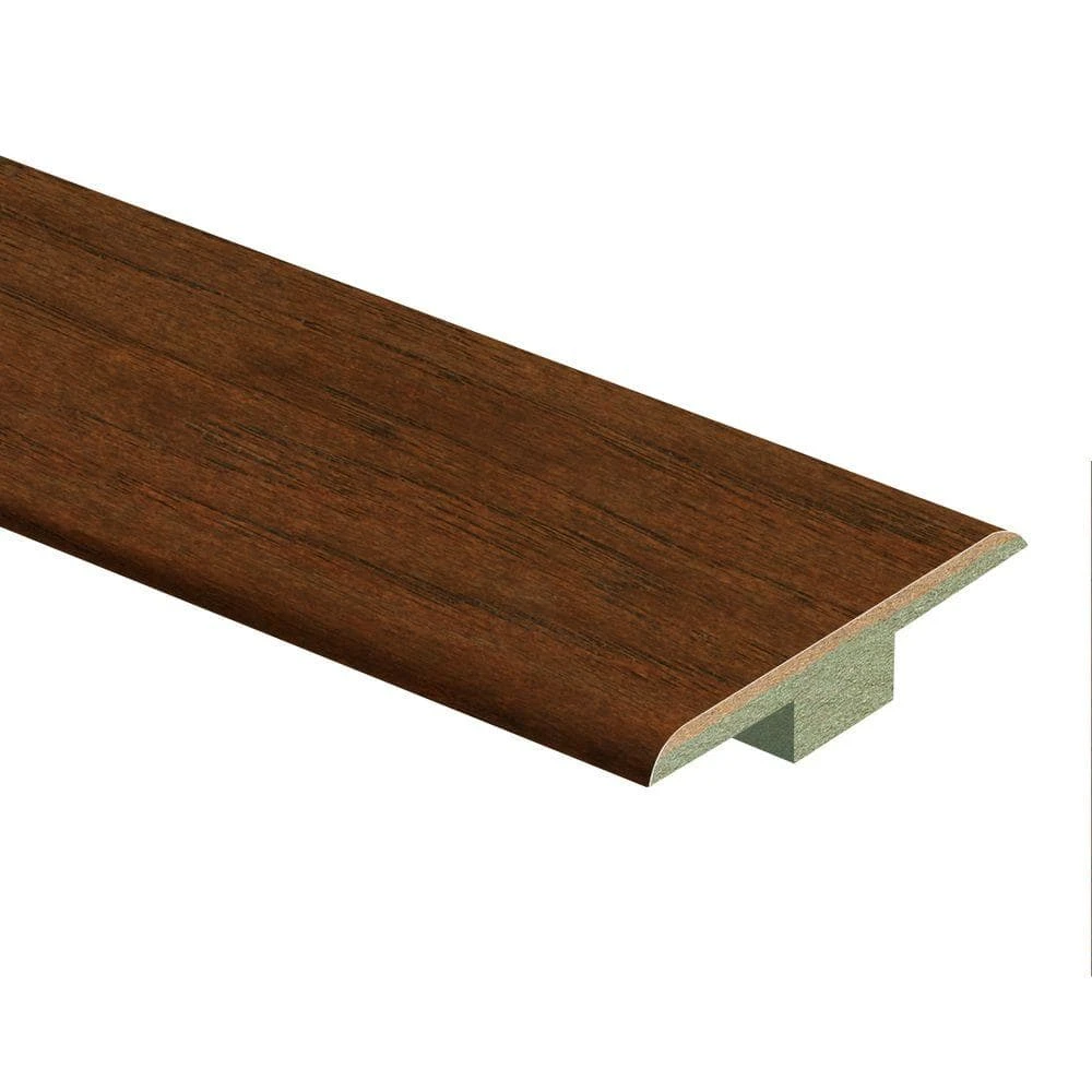 Apple Cinnamon Hickory 3/8 in. Thick x 1-3/4 in. Wide x 94 in. Length Hardwood T-Molding by Zamma 1 Apple Cinnamon Hickory 3/8 in. Thick x 1-3/4 in. Wide x 94 in. Length Hardwood T-Molding by Zamma