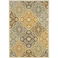 Sumba Beige 4 ft. x 6 ft. Indoor/Outdoor Area Rug by Home Decorators Collection