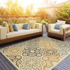 Sumba Beige 4 ft. x 6 ft. Indoor/Outdoor Area Rug by Home Decorators Collection -Zamma Home Decorators Shop beige home decorators collection outdoor rugs 1359620420 fa 1000