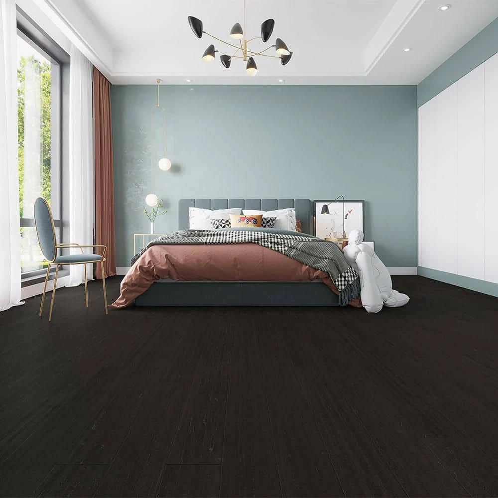 7-1/2 in. W Berkshire Hand Scraped Strand Woven Wide Plank Engineered Click Bamboo Flooring (22.70 sq. ft./case) by Home Decorators Collection 2 7-1/2 in. W Berkshire Hand Scraped Strand Woven Wide Plank Engineered Click Bamboo Flooring (22.70 sq. ft./case) by Home Decorators Collection - Image 2
