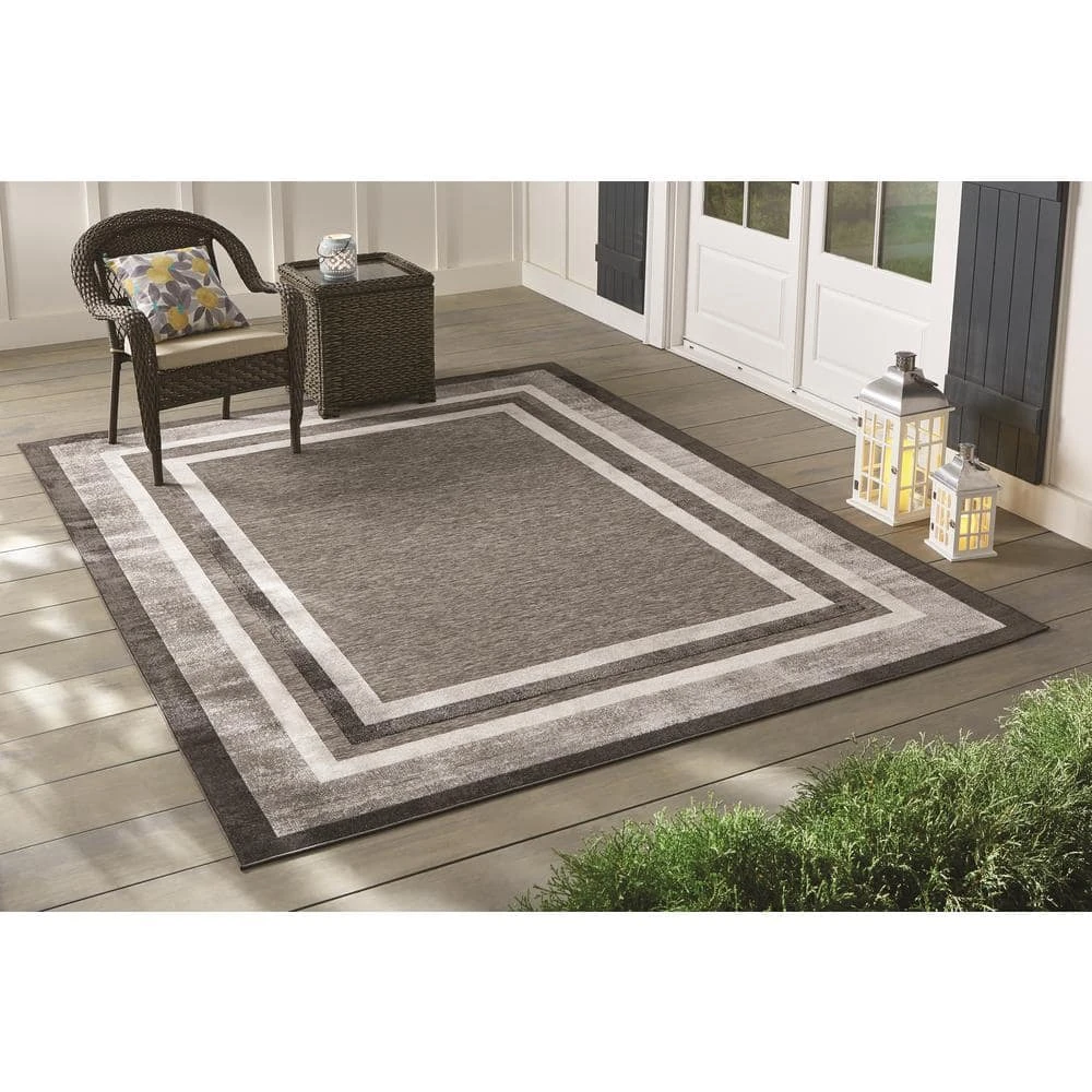 Eternity Black 8 ft. x 10 ft. Indoor/Outdoor Area Rug by Home Decorators Collection 5 Eternity Black 8 ft. x 10 ft. Indoor/Outdoor Area Rug by Home Decorators Collection - Image 5