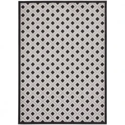 Aloha Black White 10 ft.x 13 ft. Geometric Contemporary Indoor/Outdoor Area Rug by Home Decorators Collection