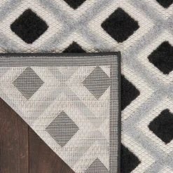 Aloha Black White 10 ft.x 13 ft. Geometric Contemporary Indoor/Outdoor Area Rug by Home Decorators Collection -Zamma Home Decorators Shop black white home decorators collection area rugs 829535 66 1000