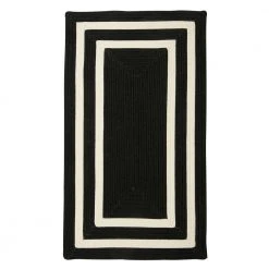Griffin Border Black/White 3 ft. x 5 ft. Braided Indoor/Outdoor Area Rug by Home Decorators Collection