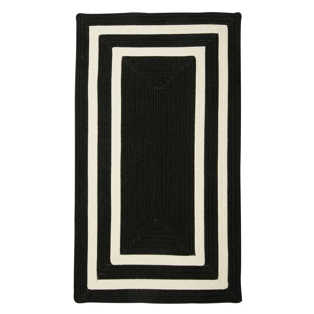 Griffin Border Black/White 3 ft. x 5 ft. Braided Indoor/Outdoor Area Rug by Home Decorators Collection 1 Griffin Border Black/White 3 ft. x 5 ft. Braided Indoor/Outdoor Area Rug by Home Decorators Collection