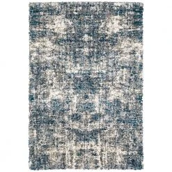 Nordic Blue 10 ft. x 13 ft. Abstract Shag Area Rug by Home Decorators Collection