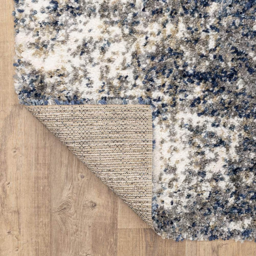 Nordic Blue 10 ft. x 13 ft. Abstract Shag Area Rug by Home Decorators Collection 6 Nordic Blue 10 ft. x 13 ft. Abstract Shag Area Rug by Home Decorators Collection - Image 6
