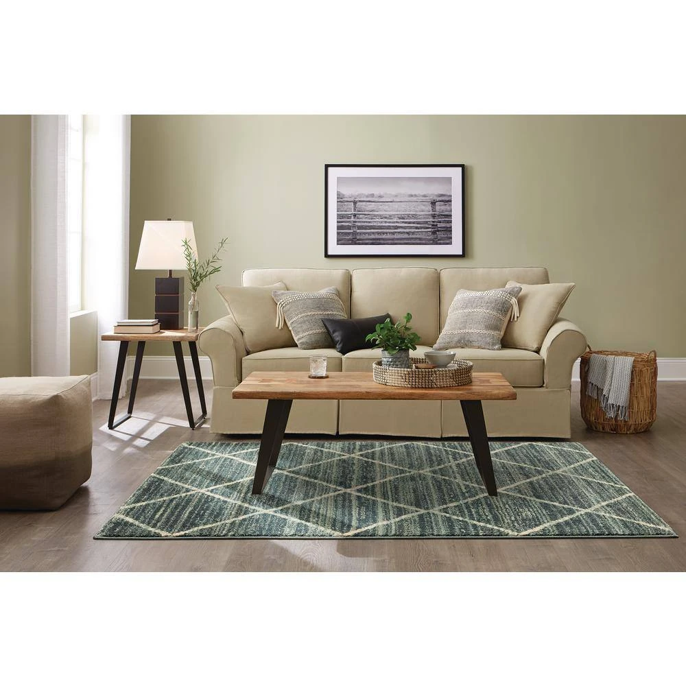 Luciana Blue 7 ft. x 10 ft. Geometric Area Rug by Home Decorators Collection 2 Luciana Blue 7 ft. x 10 ft. Geometric Area Rug by Home Decorators Collection - Image 2