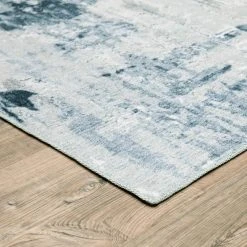 Harmony Machine Washable Blue 7 ft. 6 in. x 10 ft. Abstract Polyester Indoor Area Rug by Home Decorators Collection -Zamma Home Decorators Shop blue home decorators collection area rugs 592463 1d 1000