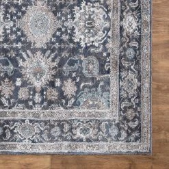 Dahliya Blue 5 ft. Round Area Rug by Home Decorators Collection -Zamma Home Decorators Shop blue home decorators collection area rugs 82660 1d 1000