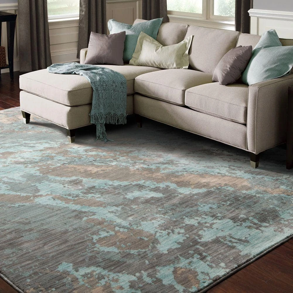 Java Blue 10 ft. x 13 ft. Area Rug by Home Decorators Collection 2 Java Blue 10 ft. x 13 ft. Area Rug by Home Decorators Collection - Image 2