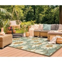 Jubilee Blue White 7 ft. x 10 ft. Indoor/Outdoor Area Rug by Home Decorators Collection -Zamma Home Decorators Shop blue home decorators collection outdoor rugs 0564230310 31 1000