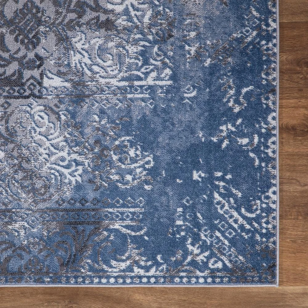 Aurora Blue 8 ft. x 10 ft. Indoor/Outdoor Area Rug by Home Decorators Collection 2 Aurora Blue 8 ft. x 10 ft. Indoor/Outdoor Area Rug by Home Decorators Collection - Image 2