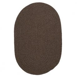 Edward Dark Brown 8 ft. x 11 ft. Oval Braided Area Rug by Home Decorators Collection