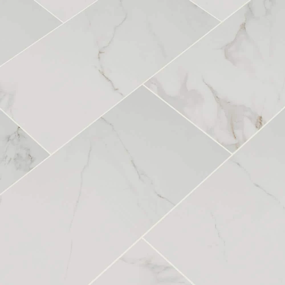 Carrara 12 in. x 24 in. Polished Porcelain Floor and Wall Tile (448 sq. ft./Pallet) by Home Decorators Collection 6 Carrara 12 in. x 24 in. Polished Porcelain Floor and Wall Tile (448 sq. ft./Pallet) by Home Decorators Collection - Image 6