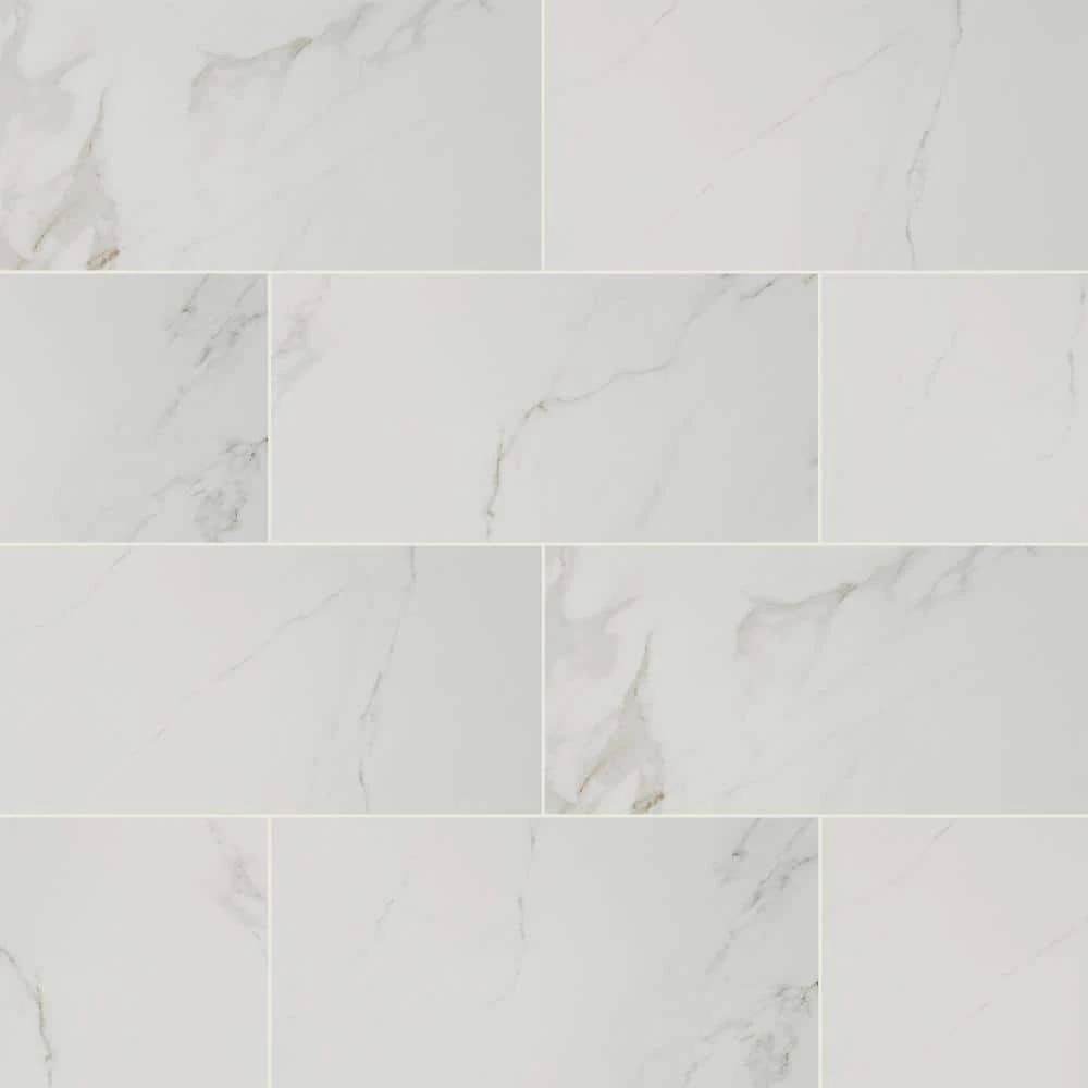 Carrara 12 in. x 24 in. Polished Porcelain Floor and Wall Tile (448 sq. ft./Pallet) by Home Decorators Collection 1 Carrara 12 in. x 24 in. Polished Porcelain Floor and Wall Tile (448 sq. ft./Pallet) by Home Decorators Collection