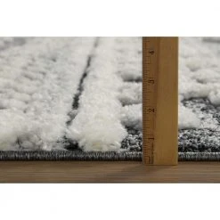 Jerome CHARCOAL / IVORY 3 ft. 11 in. x 5 ft. 7 in. Abstract Polypropylene/Polyester Area Rug by Home Decorators Collection -Zamma Home Decorators Shop charcoal ivory home decorators collection area rugs 885369577901 1d 1000