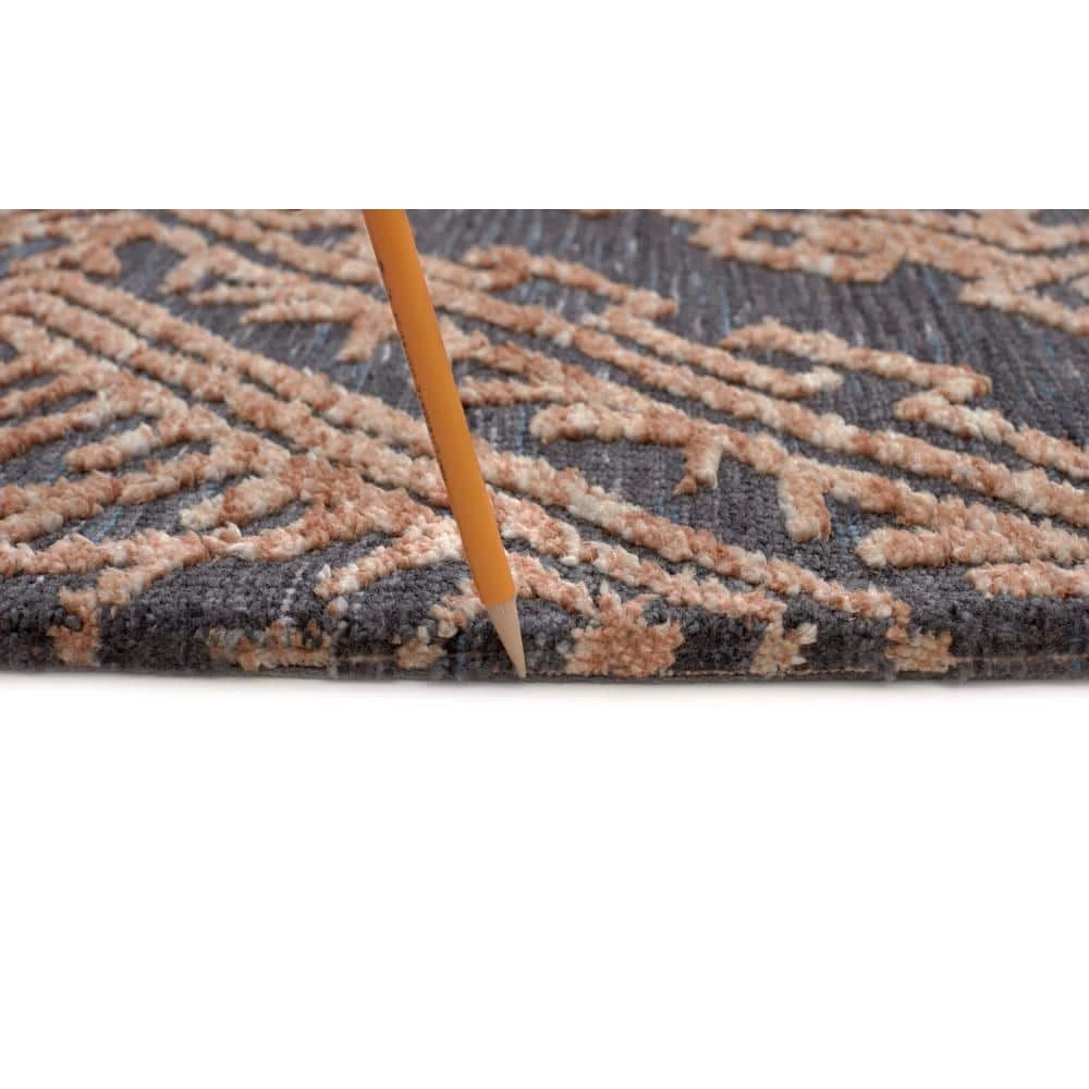 Cypress Charcoal/Rust 5 ft. x 7 ft. Medallion Area Rug by Home Decorators Collection 6 Cypress Charcoal/Rust 5 ft. x 7 ft. Medallion Area Rug by Home Decorators Collection - Image 6