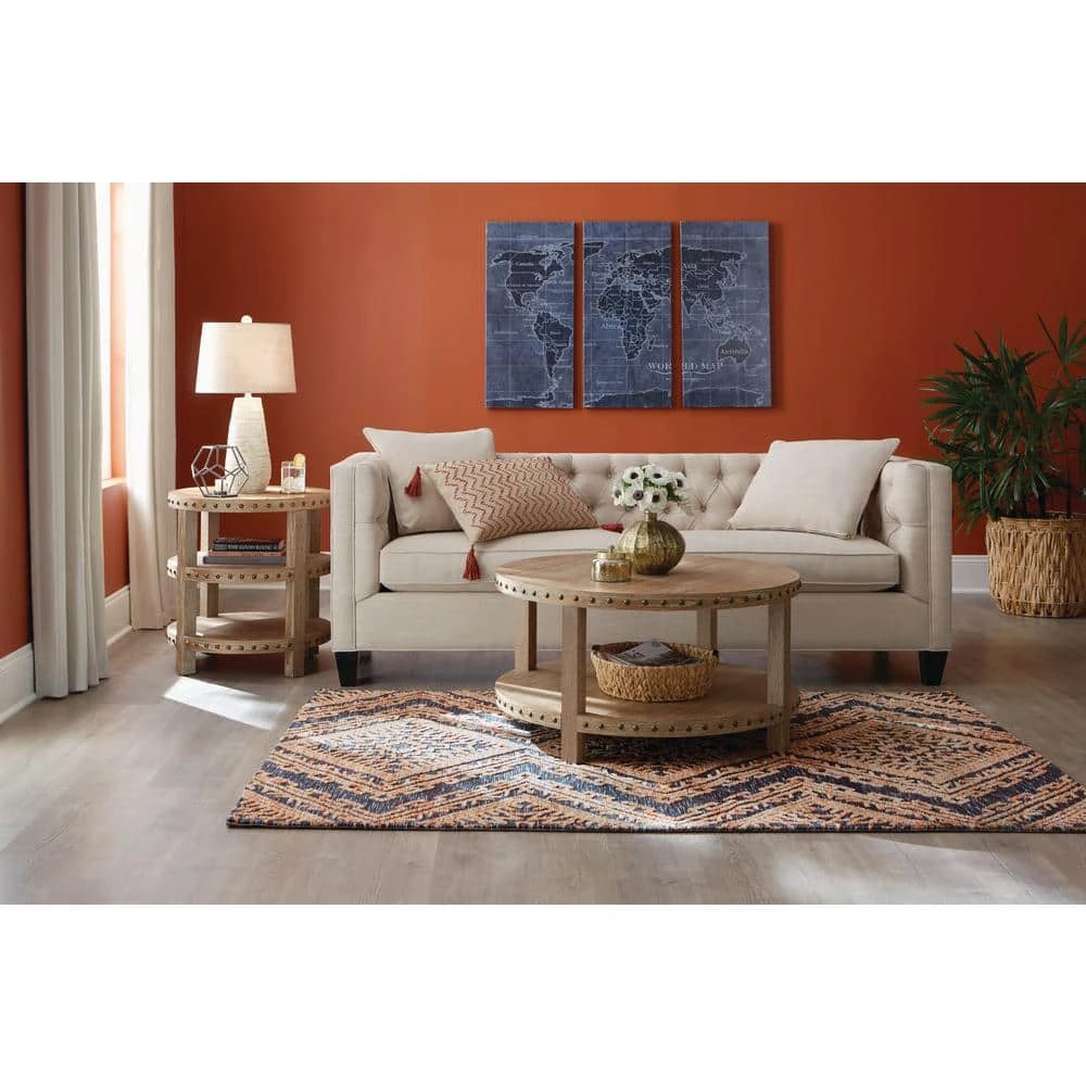 Cypress Charcoal/Rust 5 ft. x 7 ft. Medallion Area Rug by Home Decorators Collection 2 Cypress Charcoal/Rust 5 ft. x 7 ft. Medallion Area Rug by Home Decorators Collection - Image 2