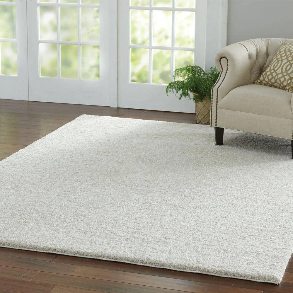 Ethereal Shag Cream Beige 3 ft. 4 in. x 5 ft. Indoor Area Rug by Home Decorators Collection 2 Ethereal Shag Cream Beige 3 ft. 4 in. x 5 ft. Indoor Area Rug by Home Decorators Collection - Image 2