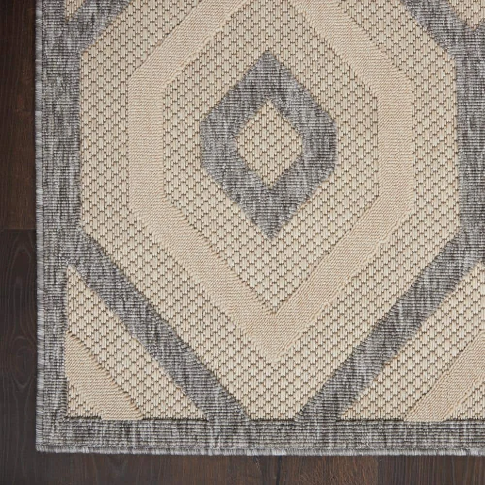 Palamos Cream 2 ft. x 10 ft. Geometric Contemporary Indoor/Outdoor Runner Rug by Home Decorators Collection 4 Palamos Cream 2 ft. x 10 ft. Geometric Contemporary Indoor/Outdoor Runner Rug by Home Decorators Collection - Image 4