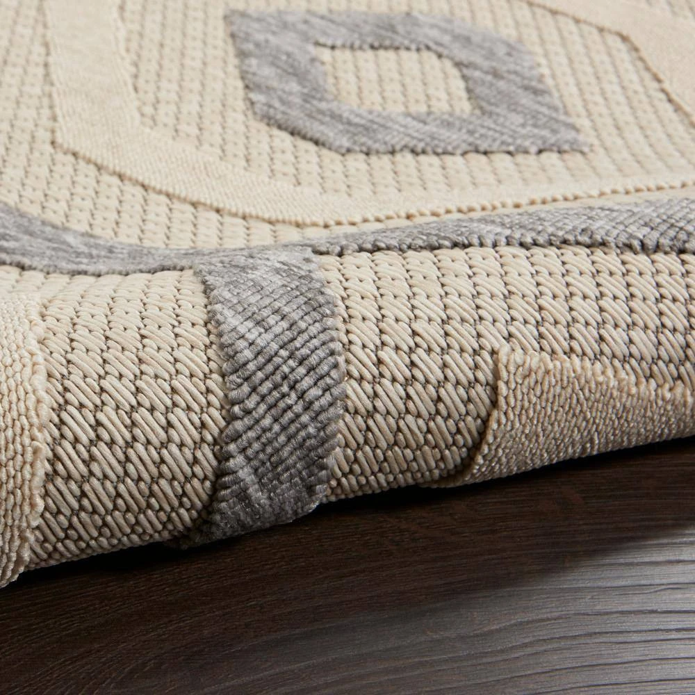 Palamos Cream 2 ft. x 10 ft. Geometric Contemporary Indoor/Outdoor Runner Rug by Home Decorators Collection 6 Palamos Cream 2 ft. x 10 ft. Geometric Contemporary Indoor/Outdoor Runner Rug by Home Decorators Collection - Image 6