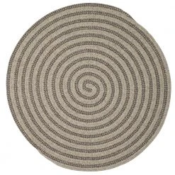 Charmed Dark Gray 5 ft. x 5 ft. Round Braided Area Rug by Home Decorators Collection