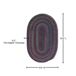 Newport Harbor Dark Multi 8 ft. x 10 ft. Oval Braided Area Rug by Home Decorators Collection -Zamma Home Decorators Shop dark multi home decorators collection area rugs 4534430920 76 1000