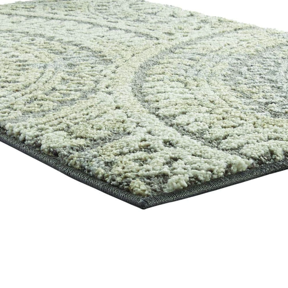 Spiral Medallion Cool Gray Tones 5 ft. x 7 ft. Area Rug by Home Decorators Collection 8 Spiral Medallion Cool Gray Tones 5 ft. x 7 ft. Area Rug by Home Decorators Collection - Image 8