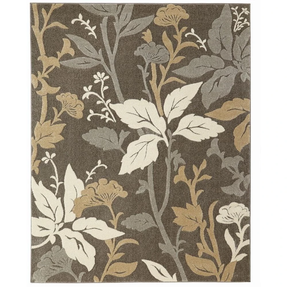 Blooming Flowers Gray 8 ft. x 10 ft. Area Rug by Home Decorators Collection 1 Blooming Flowers Gray 8 ft. x 10 ft. Area Rug by Home Decorators Collection