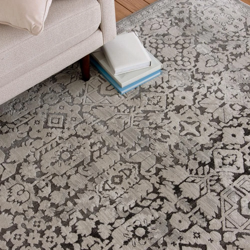 Skyline Gray 5 ft. x 7 ft.Floral Area Rug by Home Decorators Collection 9 Skyline Gray 5 ft. x 7 ft.Floral Area Rug by Home Decorators Collection - Image 9