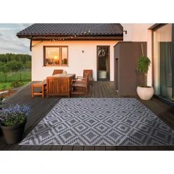 Samba Square Gray 8 ft. x 10 ft. Indoor/Outdoor Area Rug by Home Decorators Collection -Zamma Home Decorators Shop gray home decorators collection outdoor rugs 32467 c3 1000