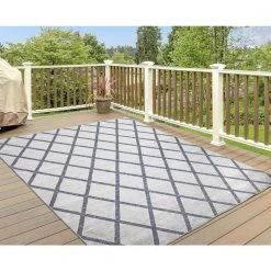 Trellis Gray 8 ft. x 10 ft. Indoor/Outdoor Area Rug by Home Decorators Collection -Zamma Home Decorators Shop gray home decorators collection outdoor rugs 87227 fa 1000