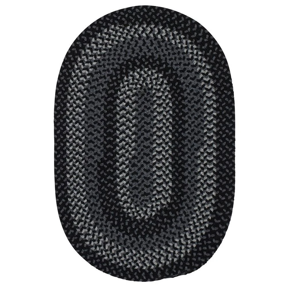 August Grey/Black 2 ft. x 8 ft. Braided Runner Rug by Home Decorators Collection 1 August Grey/Black 2 ft. x 8 ft. Braided Runner Rug by Home Decorators Collection