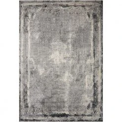Warner Grey/Charcoal 7 ft. 9 in. x 10 ft. 10 in. Abstract Polypropylene/Polyester Area Rug by Home Decorators Collection