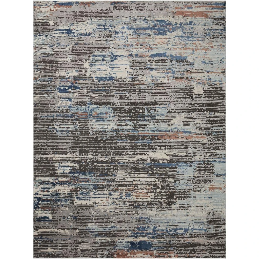 Salene Grey/Grey 7 ft. 11 in. x 10 ft. 6 in. Abstract Polypropylene/Polyester Area Rug by Home Decorators Collection 1 Salene Grey/Grey 7 ft. 11 in. x 10 ft. 6 in. Abstract Polypropylene/Polyester Area Rug by Home Decorators Collection