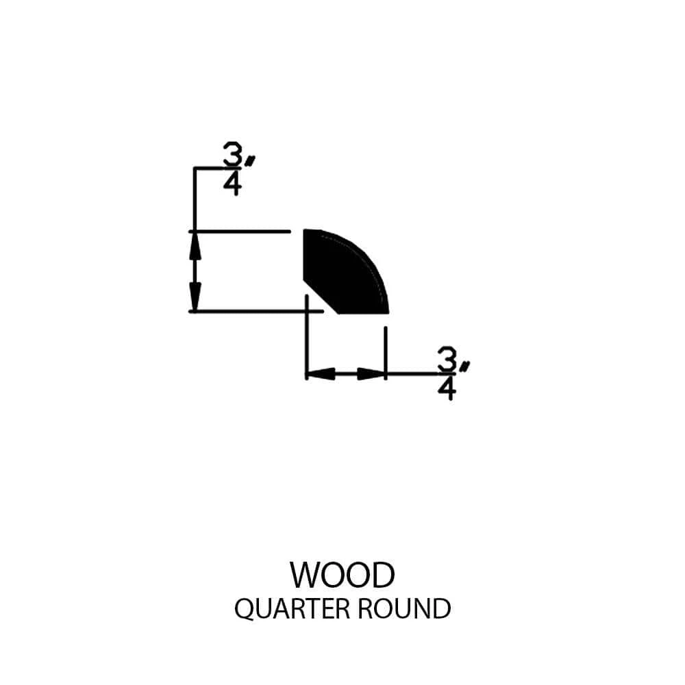 Hickory Wadell Creek 3/4 in. Thick x 3/4 in. Wide x 94 in. Length Hardwood Quarter Round Molding by Zamma 2 Hickory Wadell Creek 3/4 in. Thick x 3/4 in. Wide x 94 in. Length Hardwood Quarter Round Molding by Zamma - Image 2