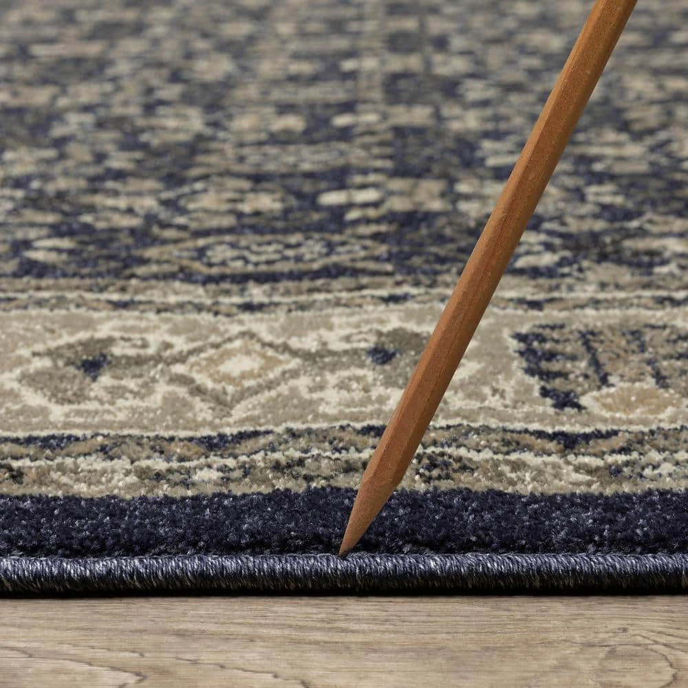 Gianna Indigo 8 ft. x 10 ft. Border Area Rug by Home Decorators Collection 3 Gianna Indigo 8 ft. x 10 ft. Border Area Rug by Home Decorators Collection - Image 3