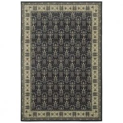 Gianna Indigo 8 ft. x 10 ft. Border Area Rug by Home Decorators Collection