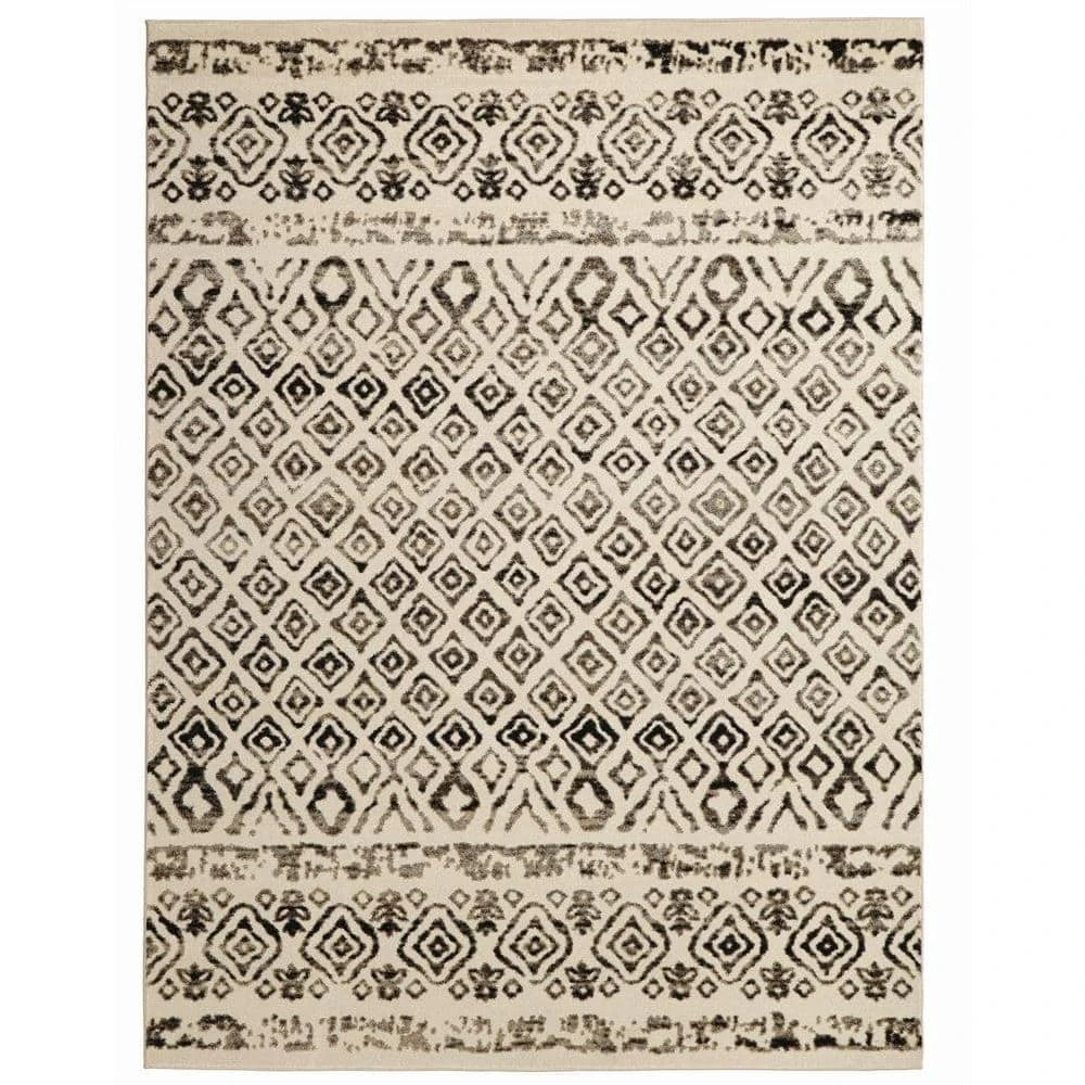 Tribal Essence Ivory 8 ft. x 10 ft. Area Rug by Home Decorators Collection 1 Tribal Essence Ivory 8 ft. x 10 ft. Area Rug by Home Decorators Collection
