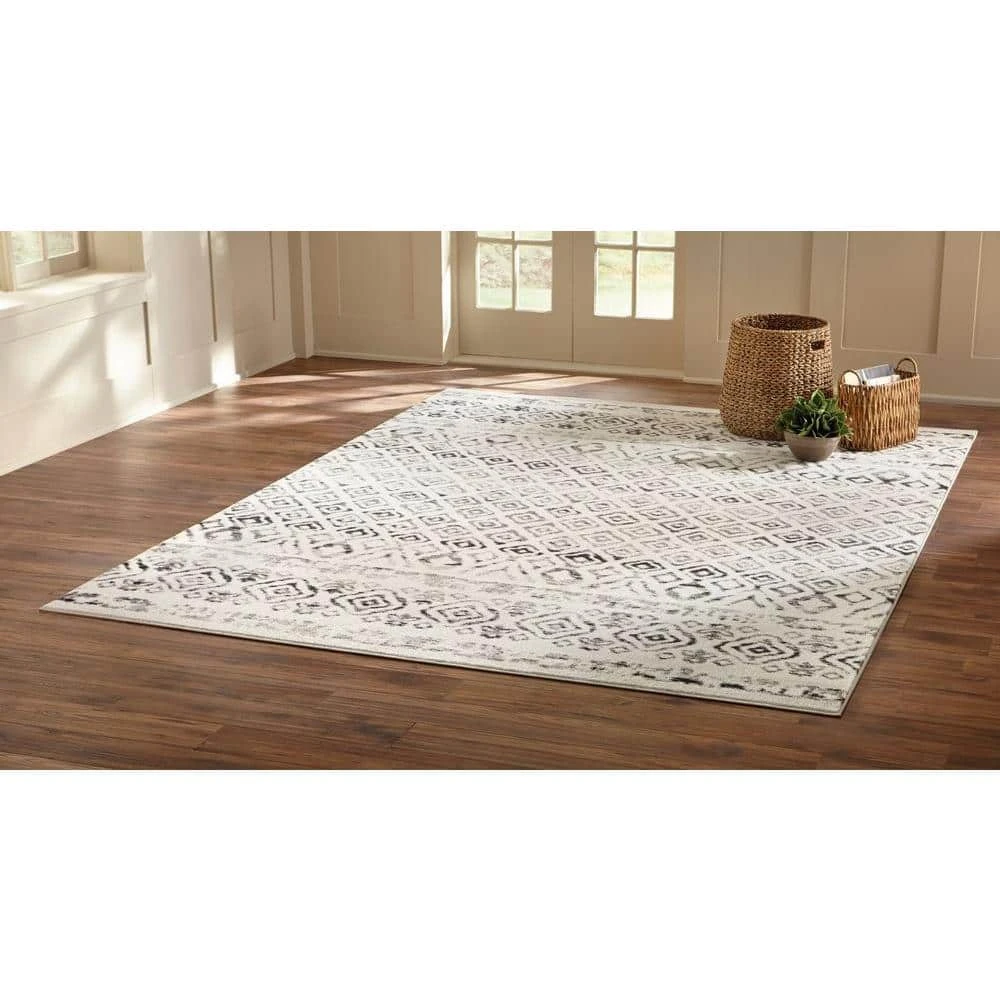 Tribal Essence Ivory 8 ft. x 10 ft. Area Rug by Home Decorators Collection 2 Tribal Essence Ivory 8 ft. x 10 ft. Area Rug by Home Decorators Collection - Image 2