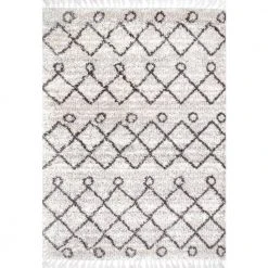 Transitional Kristi Shag Ivory 10 ft. x 14 ft. Indoor Area Rug by Home Decorators Collection