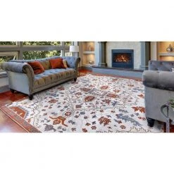 Talya Ivory/Red 8 ft. x 10 ft. Medallion Area Rug by Home Decorators Collection -Zamma Home Decorators Shop ivory red home decorators collection area rugs 54027 4f 1000