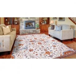 Talya Ivory/Red 8 ft. x 10 ft. Medallion Area Rug by Home Decorators Collection -Zamma Home Decorators Shop ivory red home decorators collection area rugs 54027 77 1000