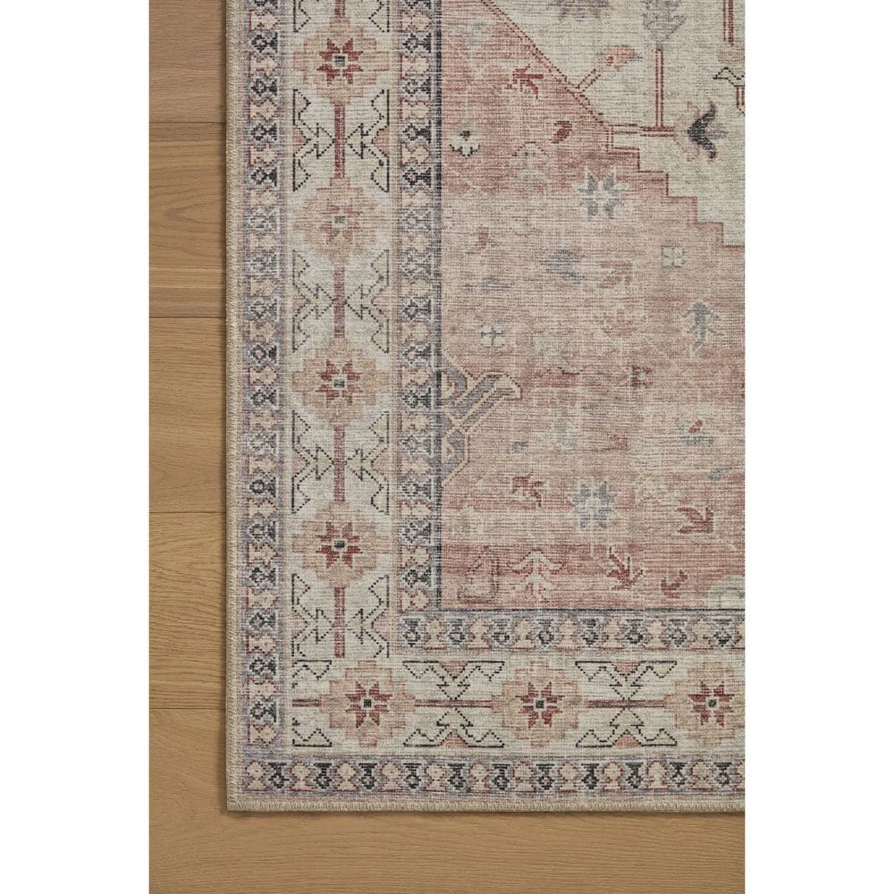 Leesa Ivory/Rust 7 ft. 6 in. x 9 ft. 6 in. Medallion Polyester Area Rug by Home Decorators Collection 6 Leesa Ivory/Rust 7 ft. 6 in. x 9 ft. 6 in. Medallion Polyester Area Rug by Home Decorators Collection - Image 6