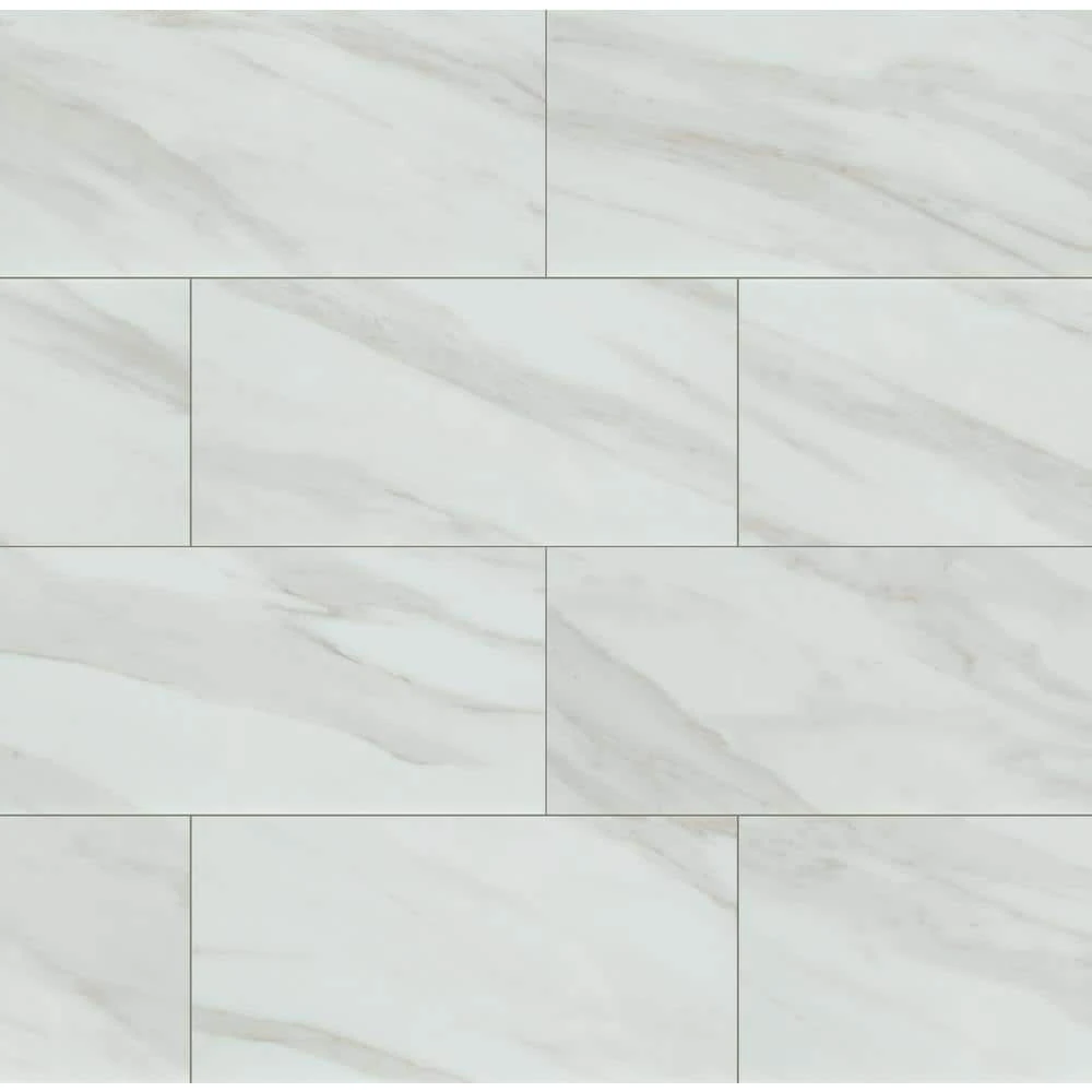 Kolasus White 12 in. x 24 in. Matte Porcelain Floor and Wall Tile (2 sq. ft./Each) by Home Decorators Collection 1 Kolasus White 12 in. x 24 in. Matte Porcelain Floor and Wall Tile (2 sq. ft./Each) by Home Decorators Collection